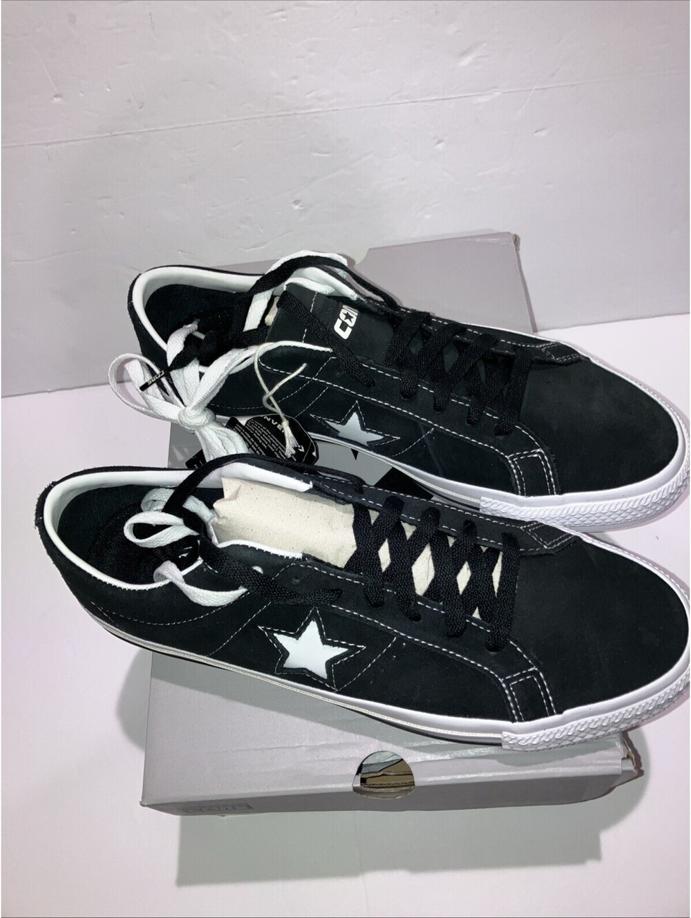 CONVERSE CONS One Star Pro OX Black White 171327C Men’s 10.5!Women’s 12 NEW - Picture 5 of 9